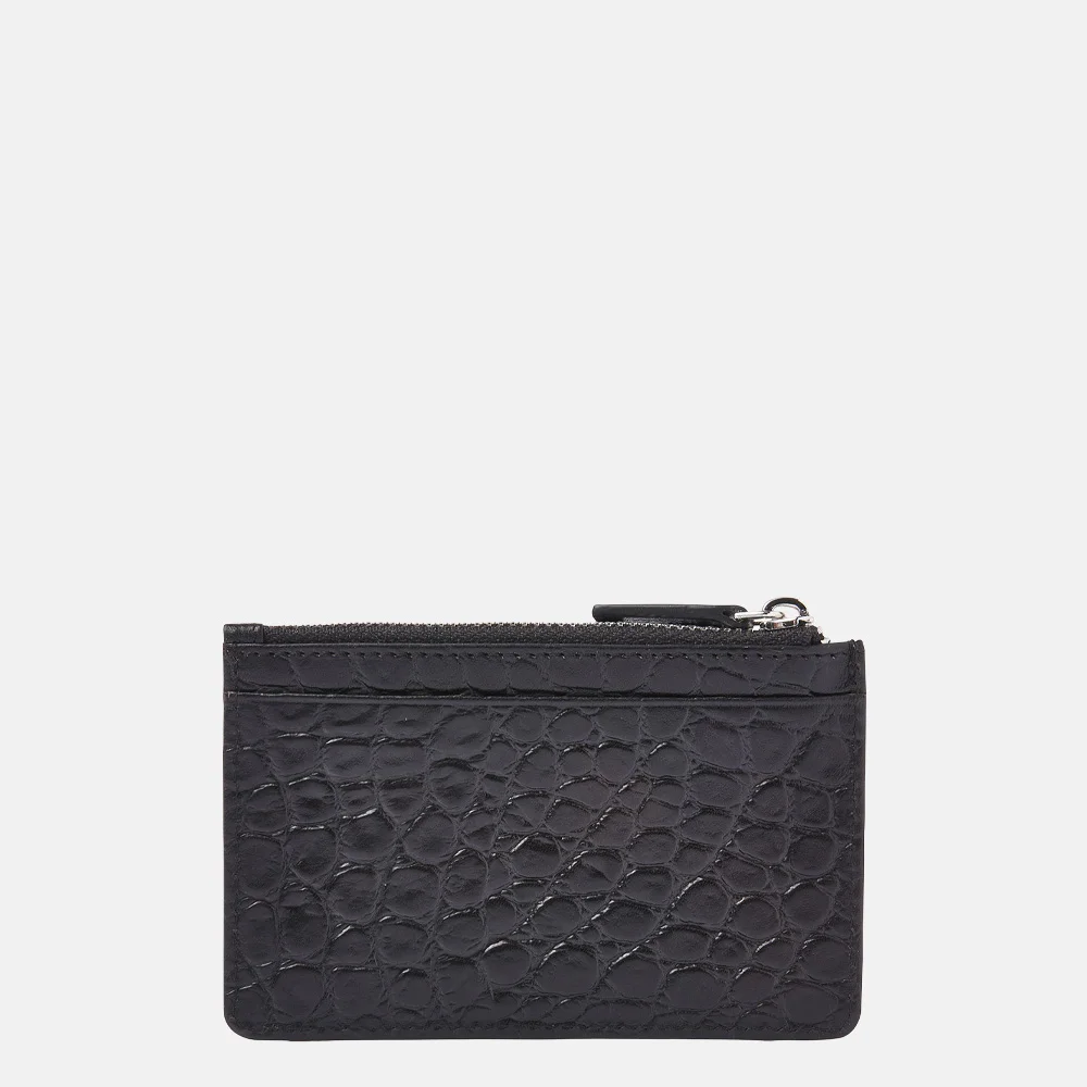 Castelijn en Beerens mini wallet pasjeshouder croco black bij Duifhuizen