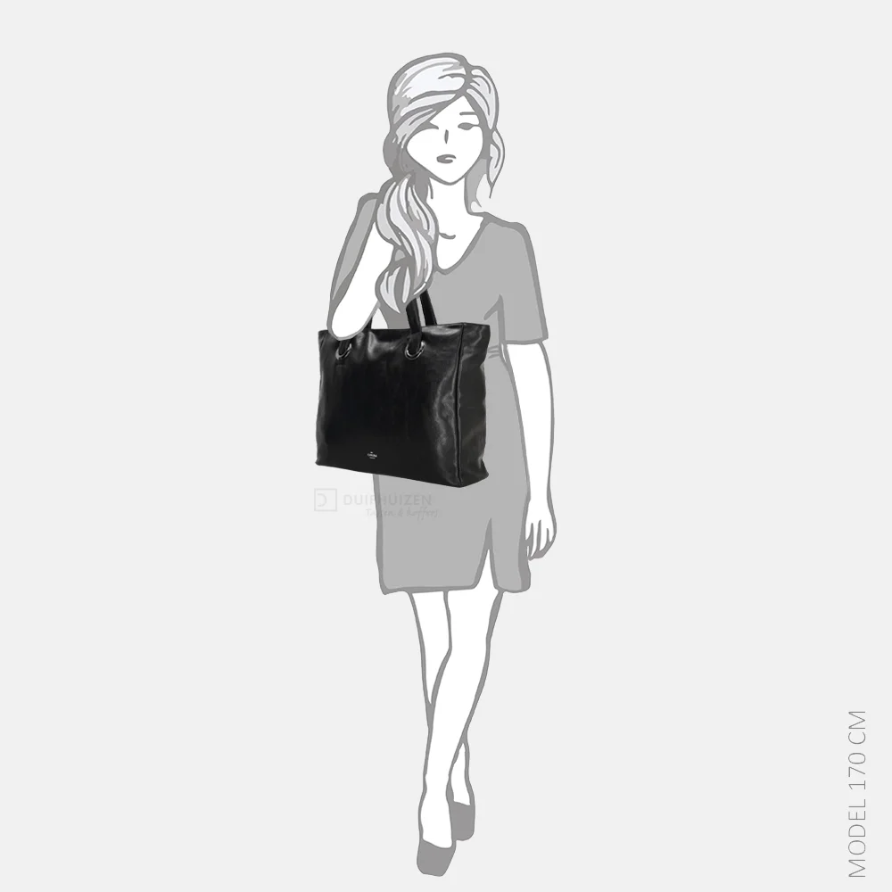 Charm London Liberty shopper 15 inch zwart bij Duifhuizen