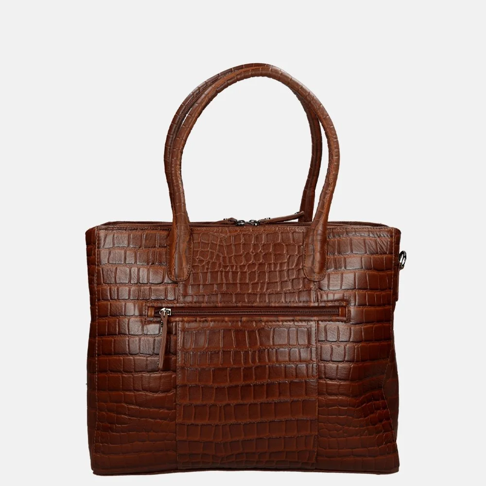 Berba Laguna shopper 15.6 inch cognac bij Duifhuizen