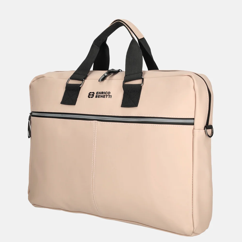 Enrico Benetti Bergen laptoptas 17 inch misty pink bij Duifhuizen