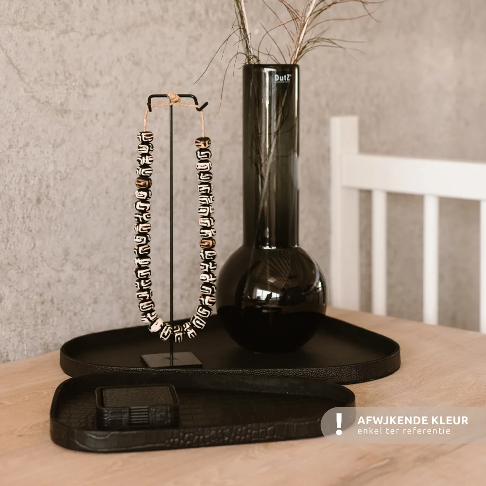 Chamada leren dienblad organisch effen L taupe bij Duifhuizen