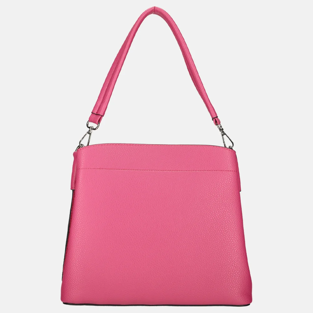 Flora & Co schoudertas fashionband fuchsia bij Duifhuizen