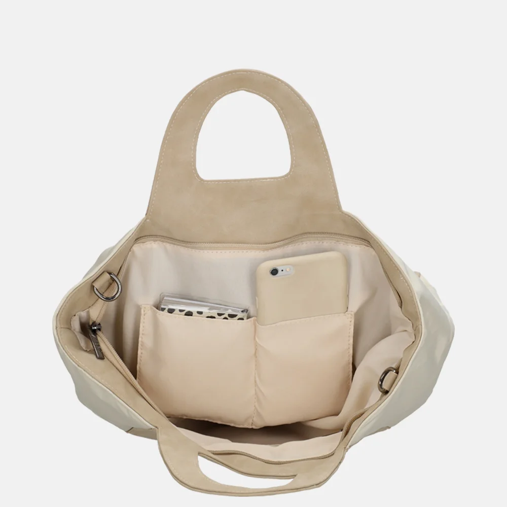 Zebra Trends Selene handtas M creme bij Duifhuizen