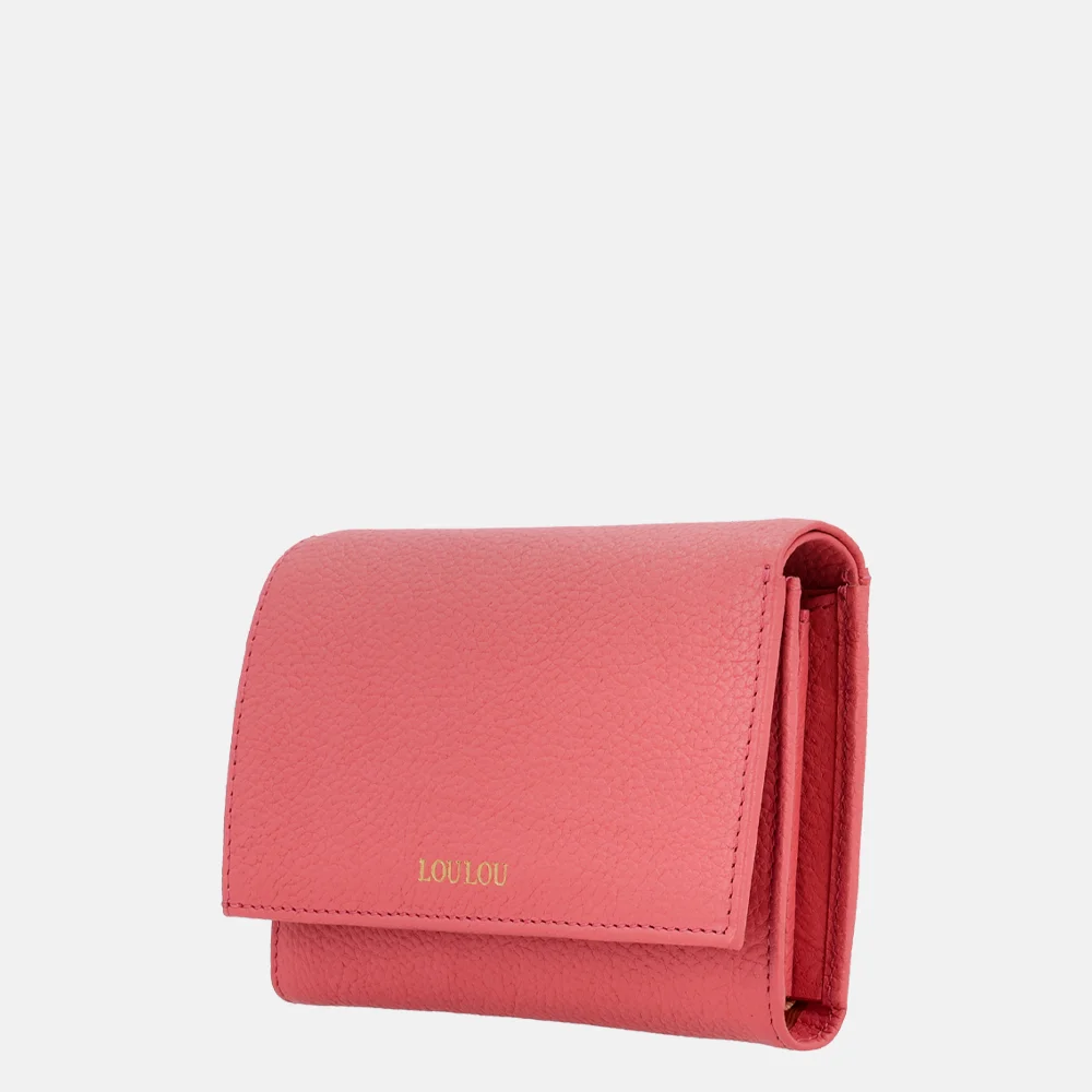 Loulou Essentiels Petite Fleur portemonnee S grapefruit bij Duifhuizen