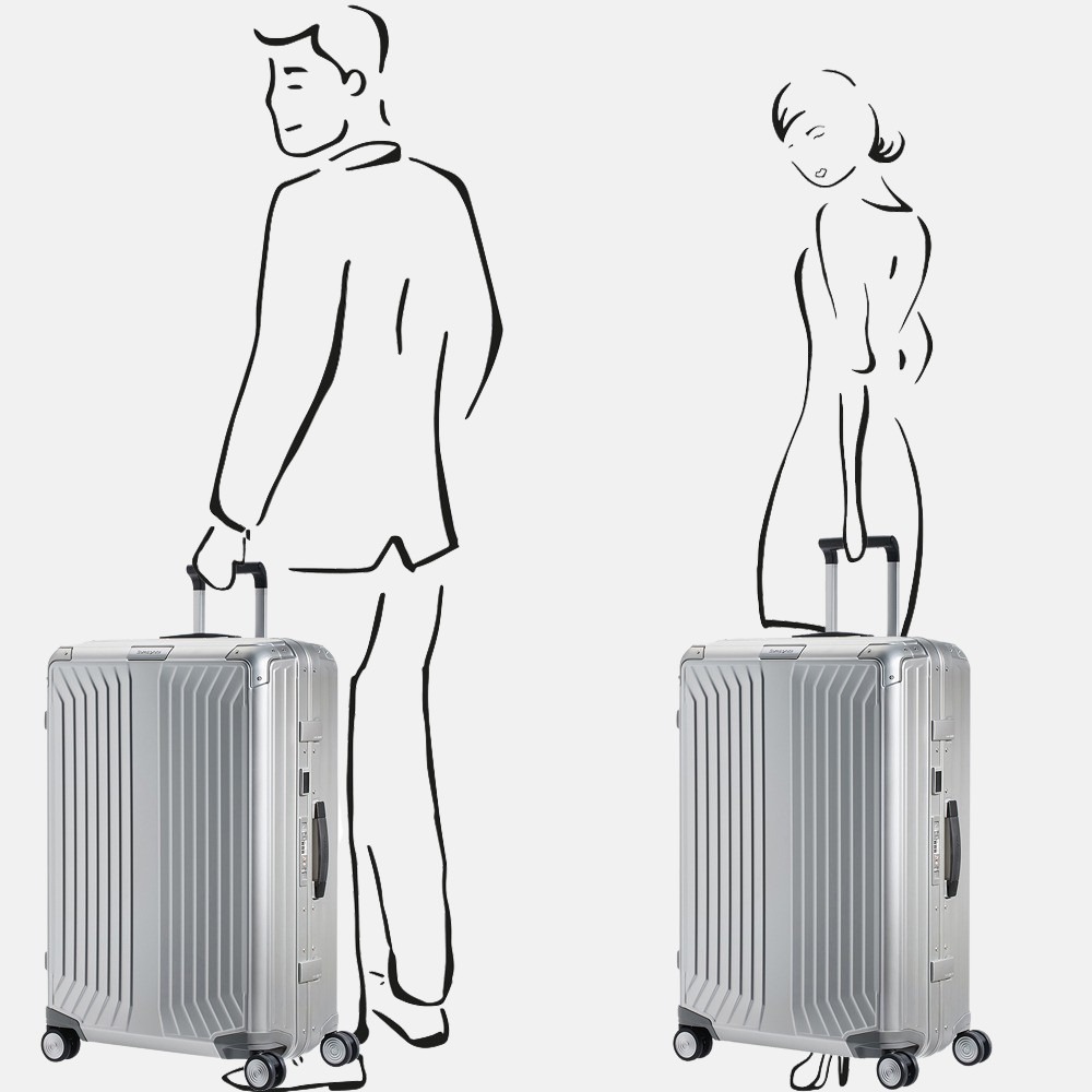 Samsonite Lite-Box Alu spinner 76 cm aluminium bij Duifhuizen