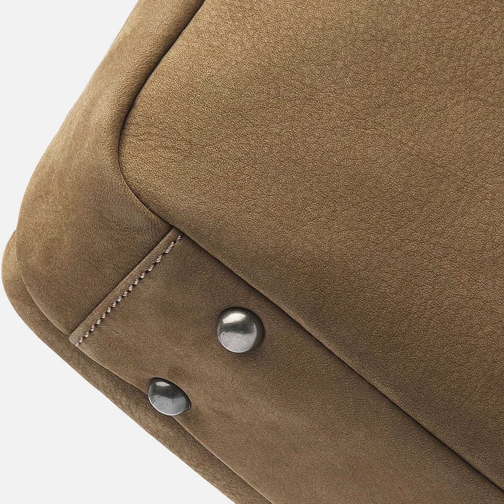 Castelijn en Beerens Nubuck laptoptas 15 inch taupe bij Duifhuizen