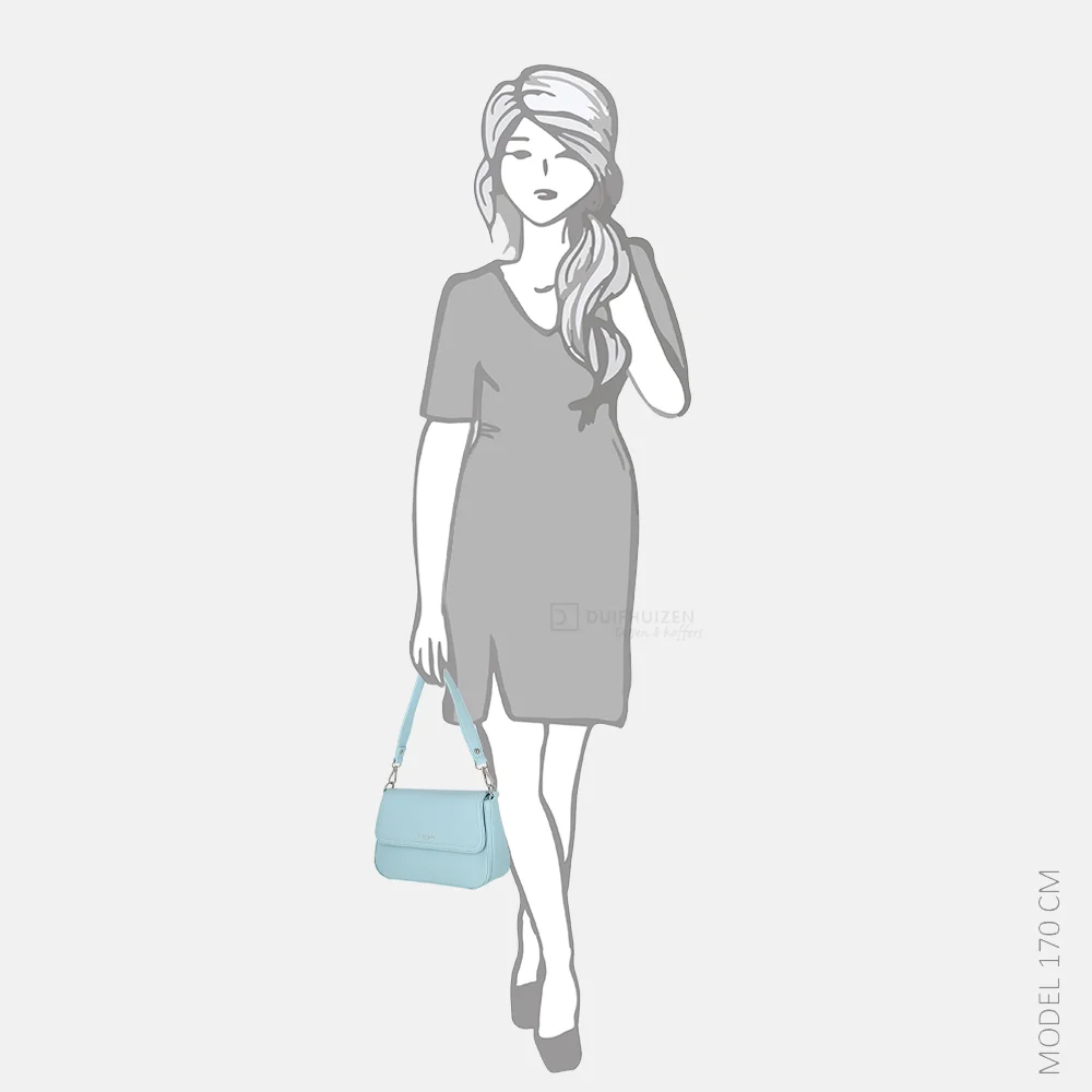 Flora & Co crossbody tas light blue bij Duifhuizen