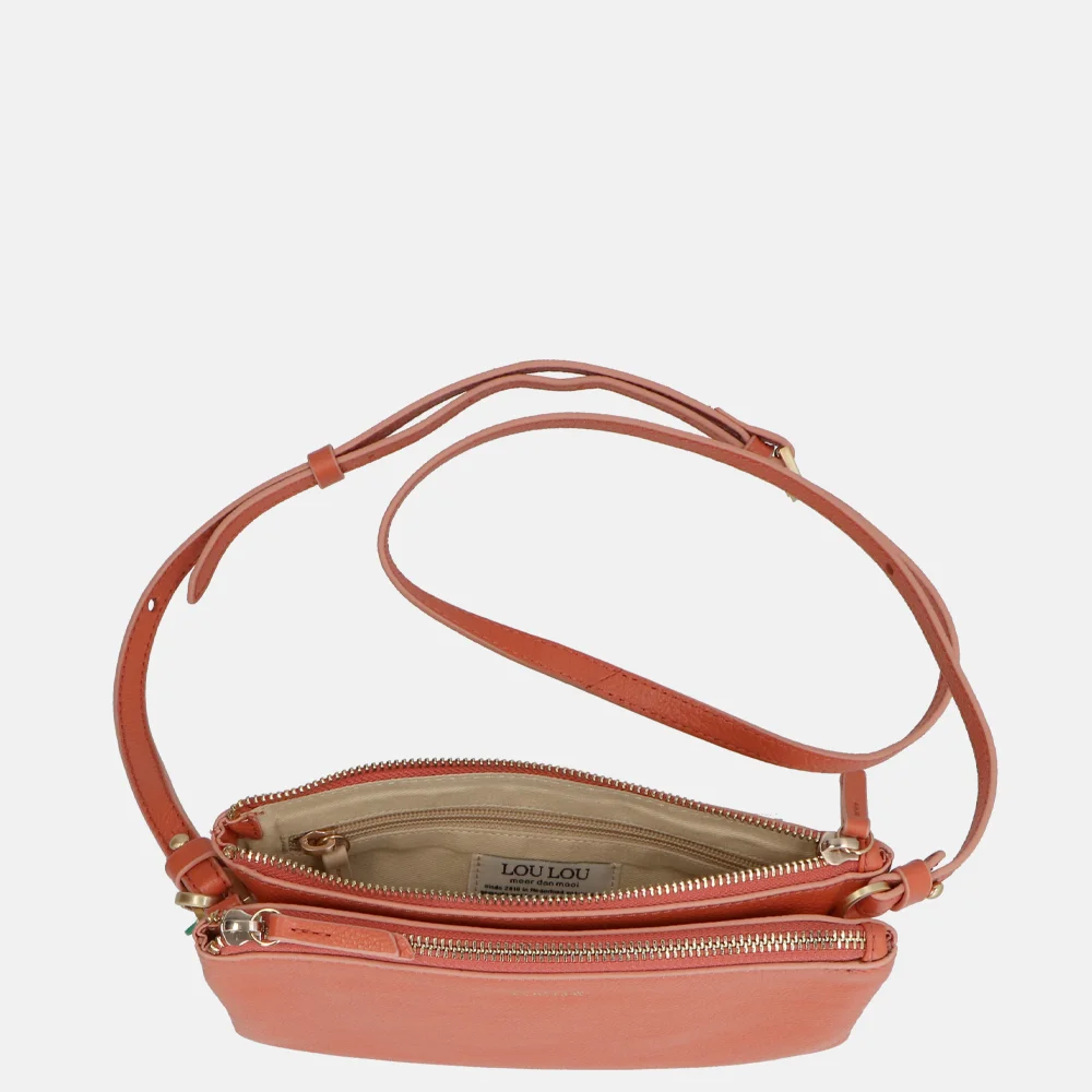 Loulou Essentiels Camille crossbody tas apricot bij Duifhuizen