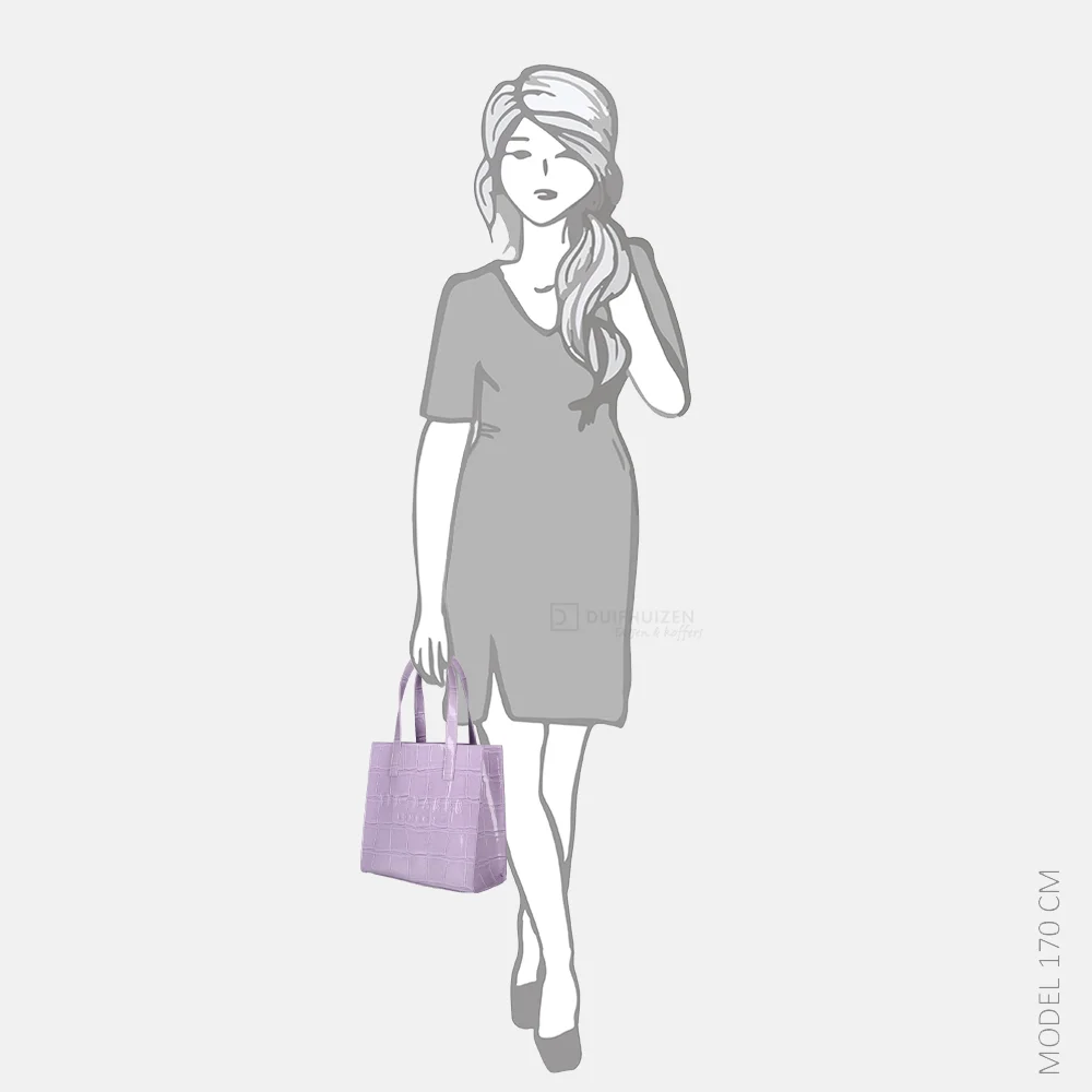 Ted Baker Croccon shopper S lilac bij Duifhuizen