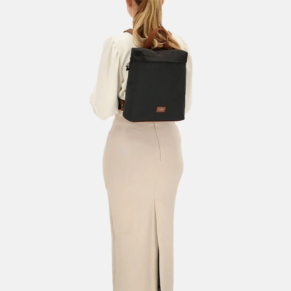 Charm London Buckingham rugzak S zwart bij Duifhuizen