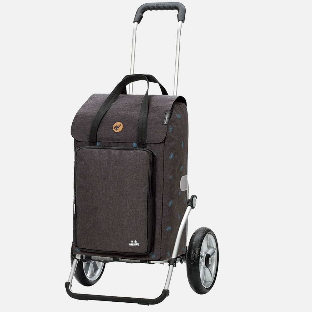 Blokker boodschappentrolley zwart aanbieding bij Blokker