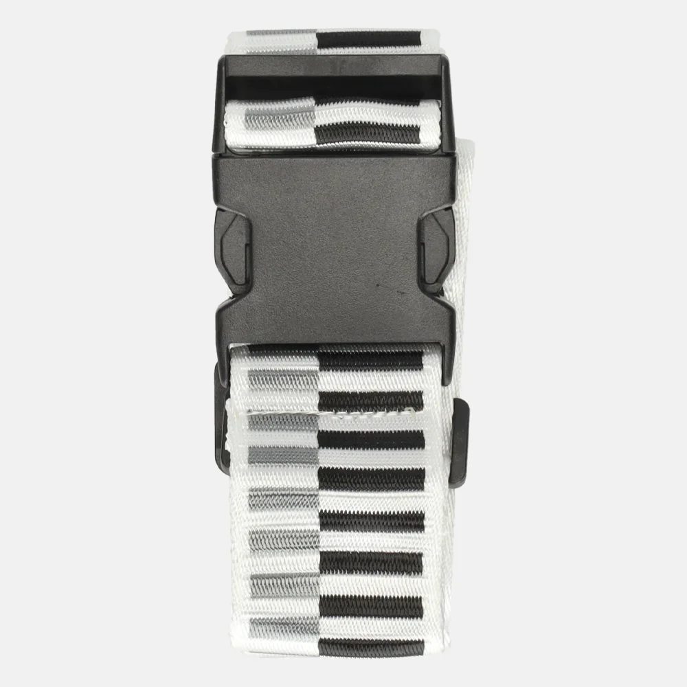 Kofferriemen, 4 stuks, verstelbare kofferband met adreslabel, kruisriem, kofferbanden voor koffermarkering, reisaccessoires, bagageriem om veilig te sluiten (4 zwart
