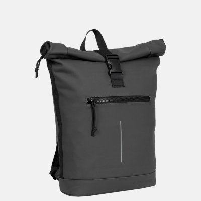 LARKSON Rugzak voor dames, klein - IDA - modieuze rugzak voor reizen, werk - mini-tas - gewatteerd 13 inch laptopvak - waterafstotend, Zwart, Eén maat